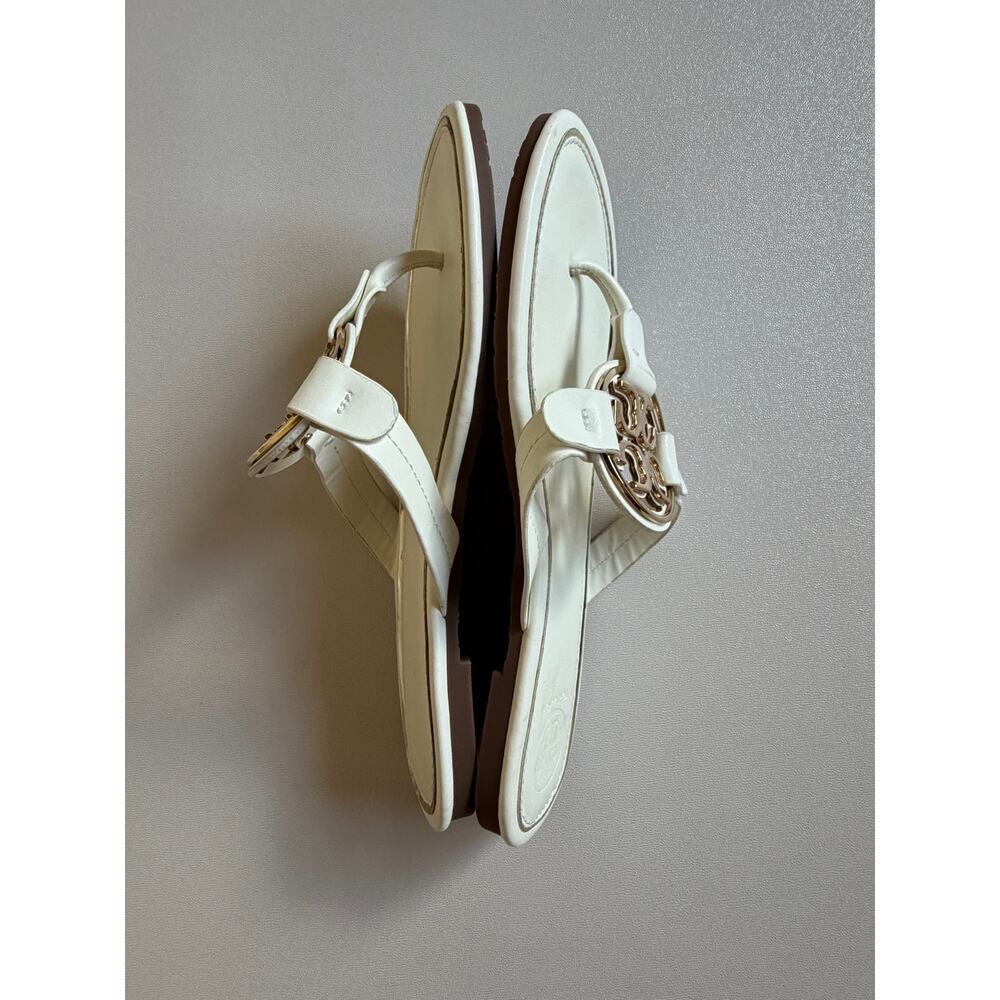 Tory Burch Women's Light Cream / Gold Metal Miller Sandals Size 42/12 - Picture 7 of 11